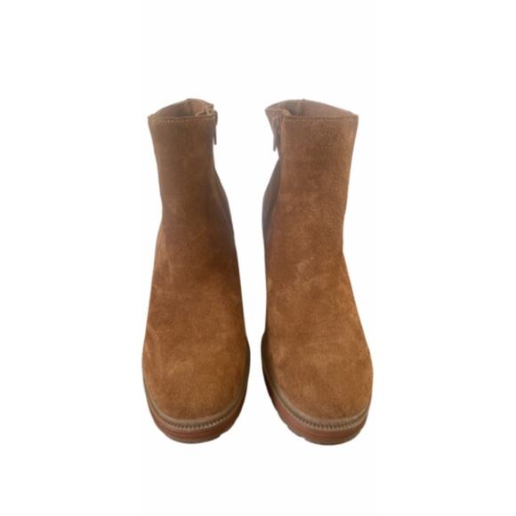 CROWN VINTAGE SUEDE BROWN BOOTS 7.5 - Picture 2 of 5